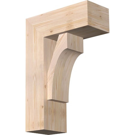 Ekena Millwork Westlake Block Smooth Bracket w/ Offset Brace, Douglas Fir, 7 1/2"W x 18"D x 26"H BKT0806X18X26WTL05SDF